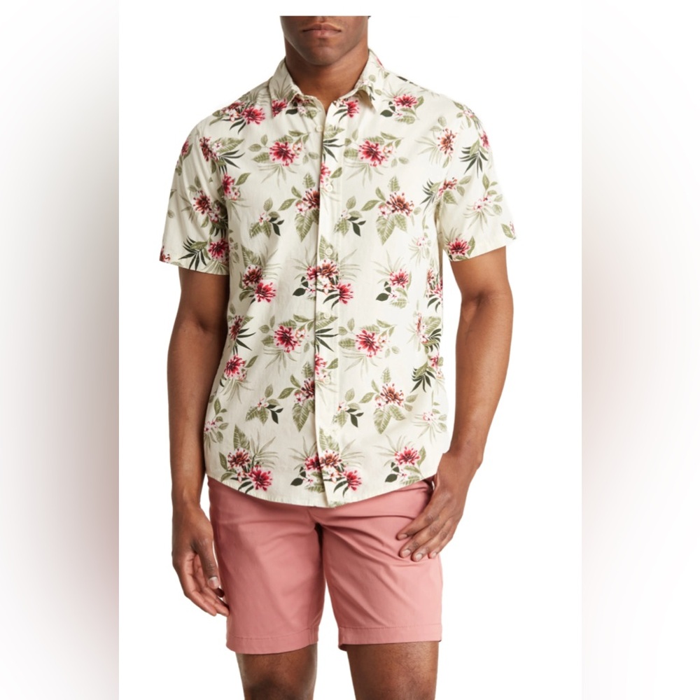 Slate & Stone cotton Floral Button-Up Shirt